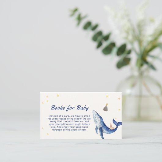Carte D'accompagnement Whimsical Duck Stars Whaler Books For Baby shower (Debout devant)