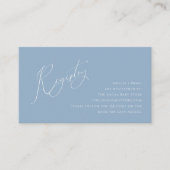 Carte D'accompagnement Whimsical Dusty Blue QR Code Baby Registry (Devant)