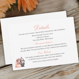 Carte D'accompagnement Whimsical Gnome Woodland Garden Détails du mariage