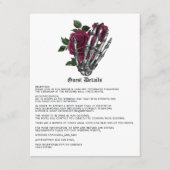 Carte D'accompagnement Whimsical Gothic Mariage Détails de l'invité (Devant)