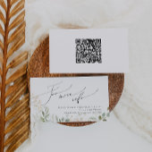 Carte D'accompagnement Whimsical Greenery Gold QR Code site Mariage