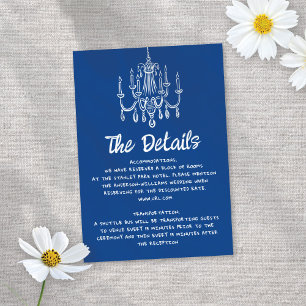 Carte D'accompagnement Whimsical Illustrated Main-dessiné Mariage Info