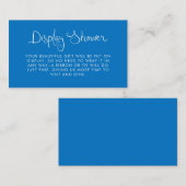 Carte D'accompagnement Whimsical manuscrit bleu douche d'affichage (Devant / Derrière)