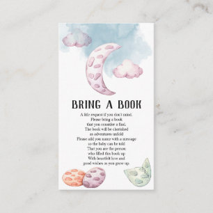 Carte D'accompagnement Whimsical Moon Dragon Baby shower Apporter un livr