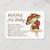Carte D'accompagnement Whimsical Mushroom Books for Baby Shower Request (Devant)