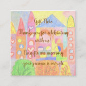 Carte D'accompagnement Whimsical Pastel Fairytale Castle Birthday (Devant)