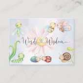Carte D'accompagnement Whimsical Petit Amour Bug Arc-En-Ciel Mots De Sage (Devant)