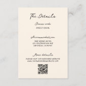 Carte D'accompagnement Whimsical Quirky Mariage manuscrit Détails (Devant)