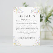 Carte D'accompagnement Whimsical Rococo Floral Crest Wedding Details (Debout devant)