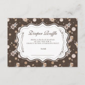 Carte D'accompagnement Whimsical Safari Animals Neutral Diapper Raffle (Devant)