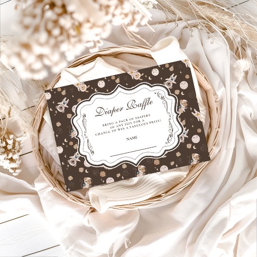 Carte D'accompagnement Whimsical Safari Animals Neutral Diapper Raffle