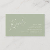 Carte D'accompagnement Whimsical Sage Green QR Code Baby Registry (Devant)