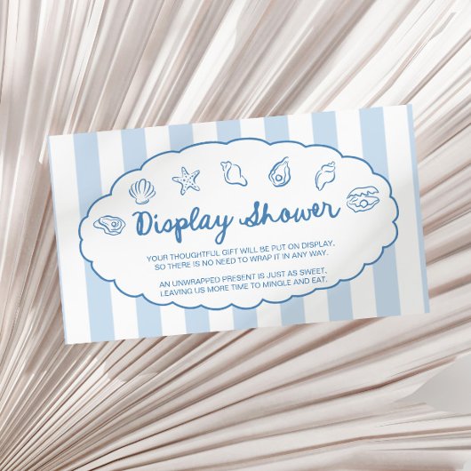 Carte D'accompagnement Whimsical Seashell Baby Shower Display Shower