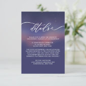 Carte D'accompagnement Whimsical Starry Night Script Modern (Debout devant)