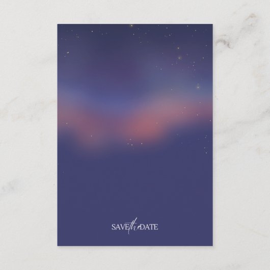 Carte D'accompagnement Whimsical Starry Night Script Modern (Dos)