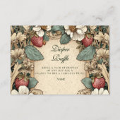 Carte D'accompagnement Whimsical Strawberry Forest Diapper Raffle (Devant)