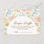 Carte D'accompagnement Whimsical Summer Animals Diapper Raffle (Devant)