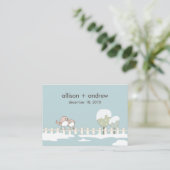 Carte D'accompagnement Whimsical Winter Wedding Directions Chubby (Debout devant)