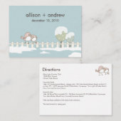 Carte D'accompagnement Whimsical Winter Wedding Directions Chubby (Devant / Derrière)