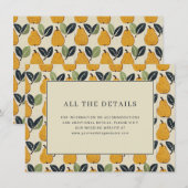 Carte D'accompagnement Whimsical Yellow Pear Illustration (Devant / Derrière)