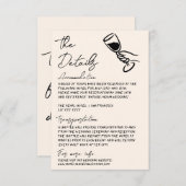 Carte D'accompagnement Whimsy Hand Written Drawn Quirky Wedding Details (Devant / Derrière)