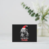 Carte D'accompagnement Whippet Santas Favori Funny Christmas (Debout devant)
