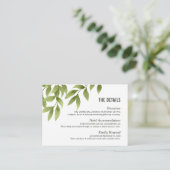 Carte D'accompagnement Whispering Willows Aquarelle Détails du Mariage (Debout devant)