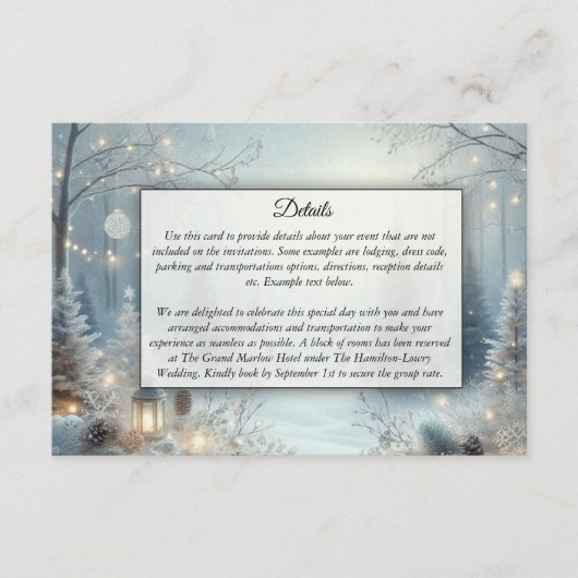 Carte D'accompagnement Whispers d'un solstice d'hiver (Devant)