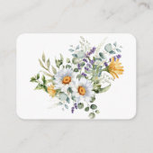 Carte D'accompagnement White Daisies Wedding RSVP Détails QR Code (Dos)