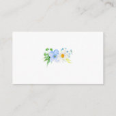 Carte D'accompagnement White Daisy Blue Floral Devinez Combien De Baisers (Dos)