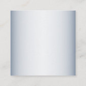 Carte D'accompagnement White Flowers Elegant Blue Gray Detail (Dos)