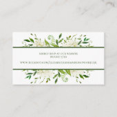 Carte D'accompagnement White Hydrangea Floral Mariage Website RSVP (Devant)