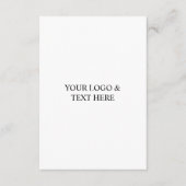 Carte D'accompagnement White Personalized – Your Logo & Text Here (Devant)