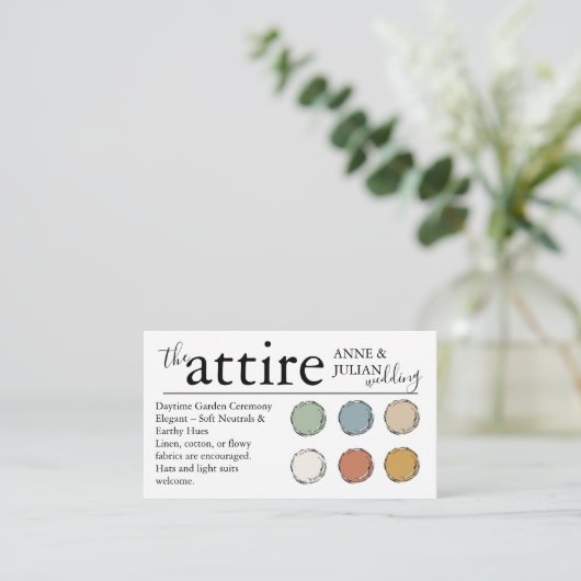 Carte D'accompagnement White The Attire QR Code enclosure Card (Debout devant)