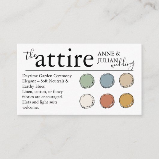 Carte D'accompagnement White The Attire QR Code enclosure Card (Devant)