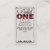 Carte D'accompagnement Wild One Boys Rustic Plaid Baby shower de bûcheron (Devant)