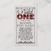 Carte D'accompagnement Wild One Boys Rustic Plaid Baby shower de bûcheron (Devant)