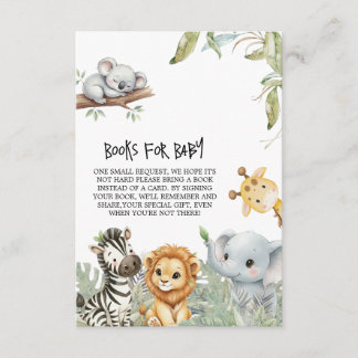 Carte D'accompagnement Wild One Cute Safari Jungle Animals Boy Baby Showe