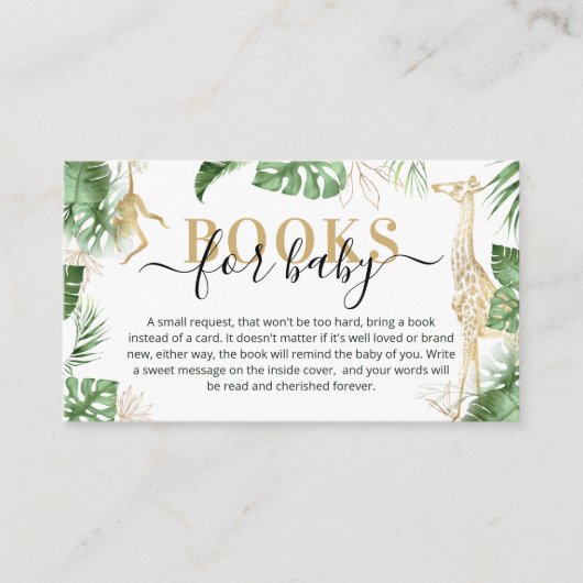 Carte D'accompagnement Wild One Jungle Safari Baby shower de demande de r (Devant)