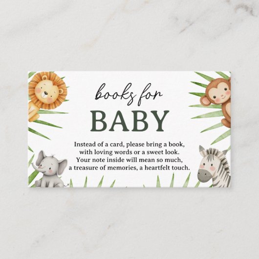 Carte D'accompagnement Wild One Safari Animals Boy Baby Shower (Devant)