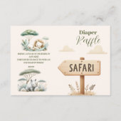 Carte D'accompagnement Wild One Safari Animaux Garçon Bébé Raffle Diapper (Devant)