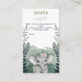 Carte D'accompagnement Wild One Safari Elephant Baby shower Enclôture voi (Devant)