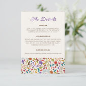 Carte D'accompagnement Wild Rose Woods Exotic Flower Garden Mariage (Debout devant)