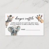 Carte D'accompagnement Wild un zoo animaux diaper loquette (Devant)