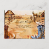 Carte D'accompagnement Wild West Cowboy Diapper Raffle (Devant)