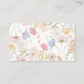 Carte D'accompagnement Wildflower Baby Shower Diaper Raffle Insert (Dos)