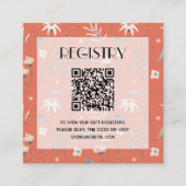 Carte D'accompagnement Wildflower Baby Shower Registry QR Code Terracotta (Devant)