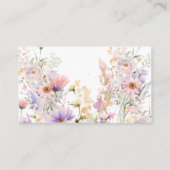 Carte D'accompagnement Wildflower Diaper Raffle  Card (Dos)