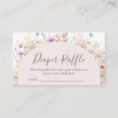 Carte D'accompagnement Wildflower Diaper Raffle  Card (Devant)