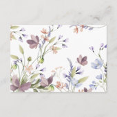 Carte D'accompagnement Wildflower Diaper Raffle Insert (Dos)